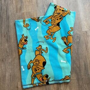 Scooby-Doo Vintage 2003 Fleece Throw Blanket Teal Blue Hanna-Barbera 44x60 in.